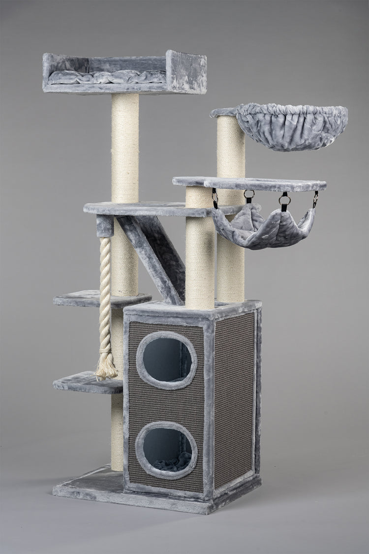 Cat Tree Cat Penthouse Crown (Light Grey)