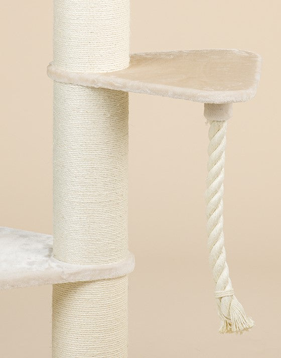 Large, Cream Lying Area Step With Play Rope Triangular (for 12, 15 or 20 cm poles)