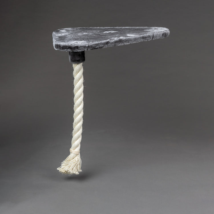 Large, Light Grey Lying Area Step With Play Rope Triangular (for 12, 15 or 20 cm poles)
