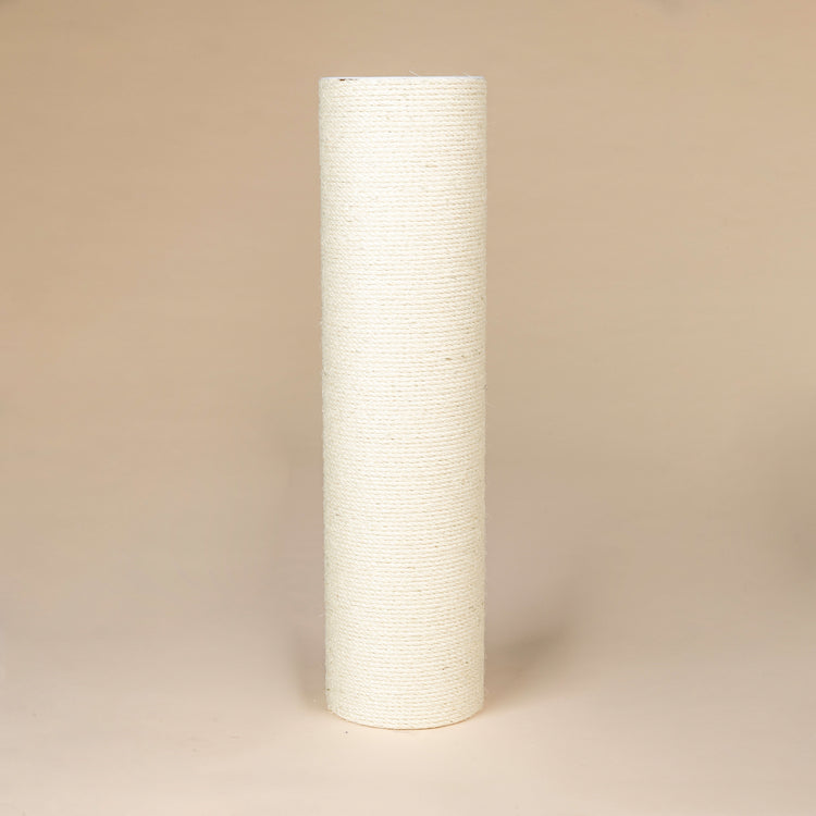 Sisal Pole 80 cm x 20 cmØ - M10 - 4 Screw Holes (Cream)