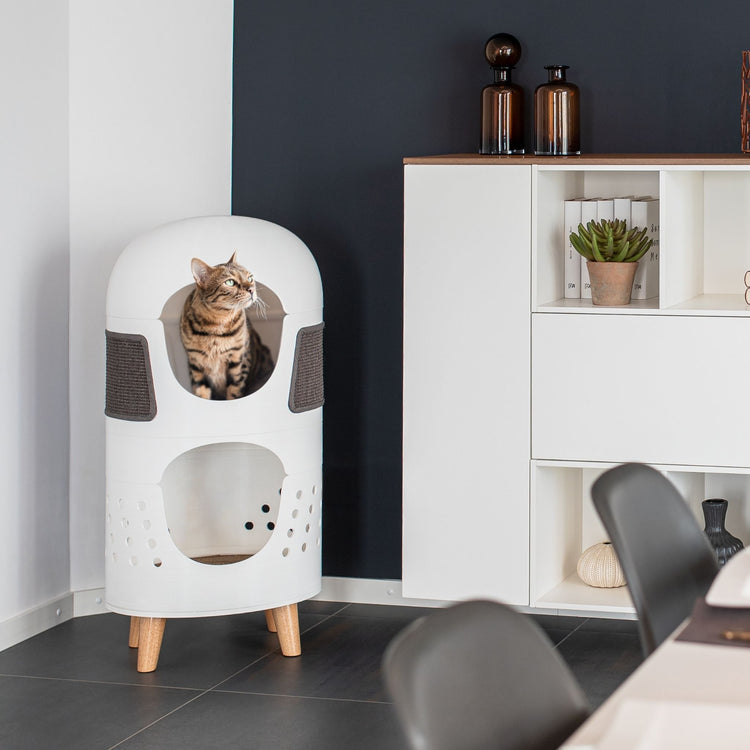 Cat Tree Catrub ONE - Design Furniture for Cats (White)